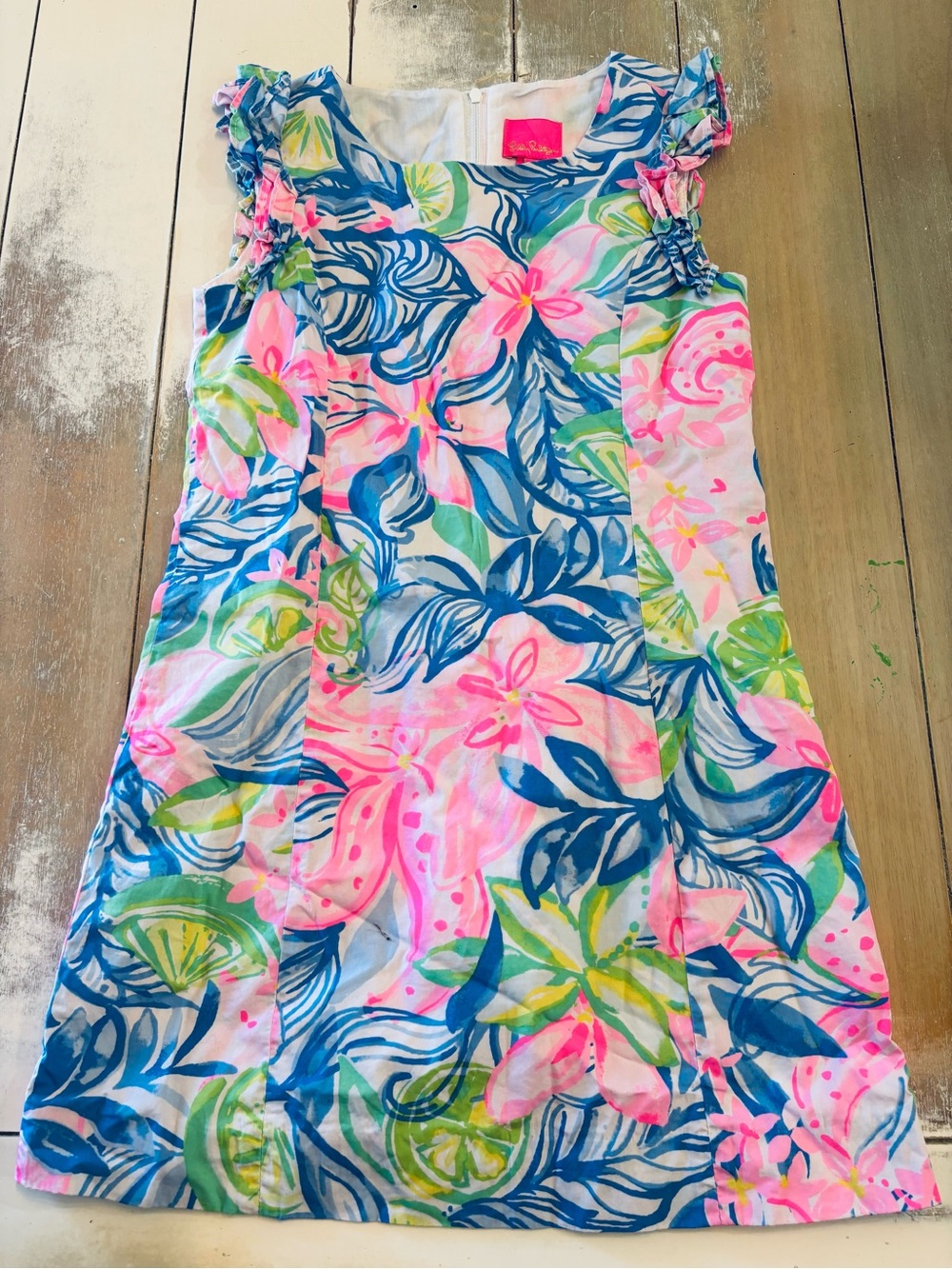 Lilly Pulitzer Pink, Blue & Green Floral dress